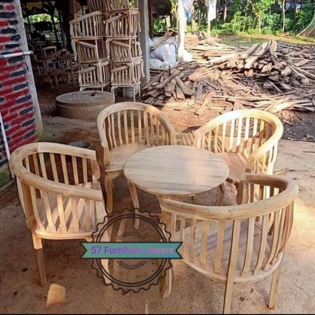 Meja Kursi Tamu Model Betawi - Kursi Tamu - Kursi Teras Jati Mentahan