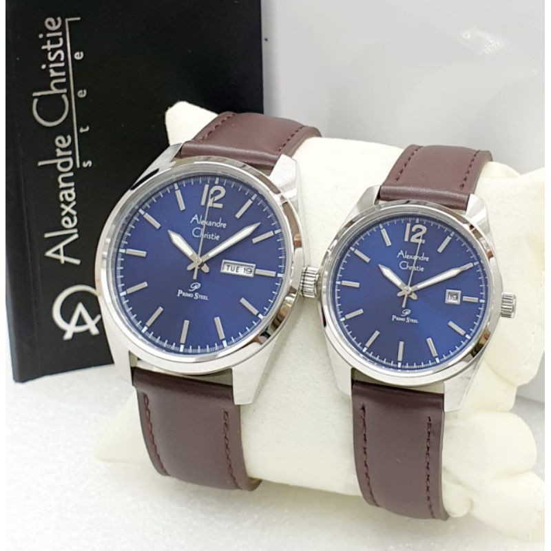 jam tangan couple Alexandre Christie 1012