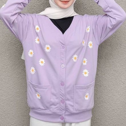 OUTHER WANITA LITTLE DAISY FLOWER - MATT FLEECE PREMIUM