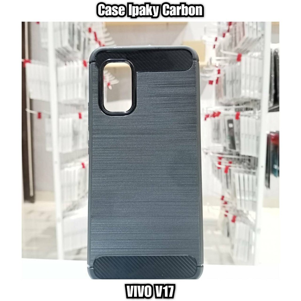 VIVO Y11 Y19  V17  V17 PRO  Y12 Y15 Y17 2019 V15 V15 PRO  Y91 Y95  Softcase iPAKY Carbon - Hitam