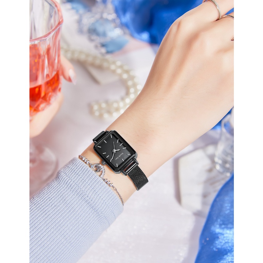 Casual Style - Jam Tangan Wanita Analog Rantai Pasir 2cm (mini size) + Box