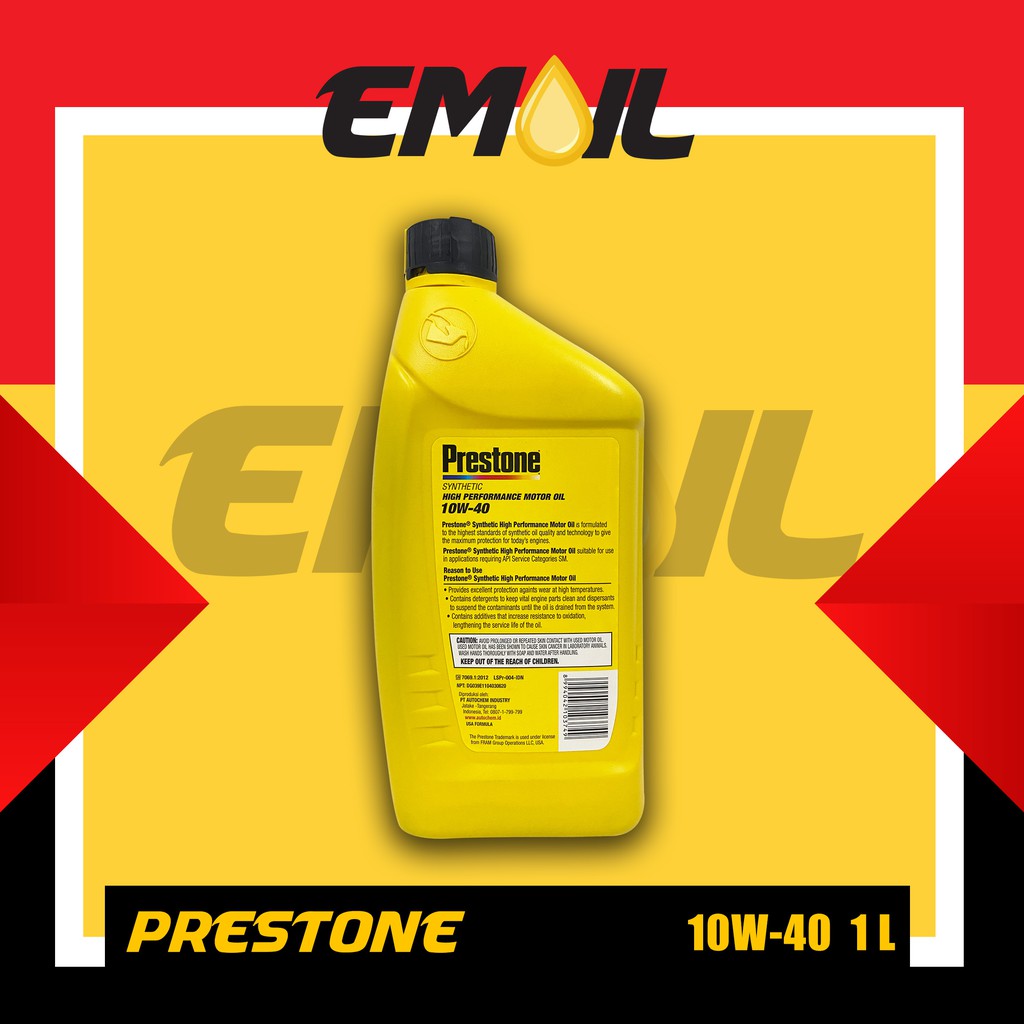 OLI PRESTONE SYNTHETIC HIGH PERFORMANCE SAE 10W-40 SM ISI 1 LITER