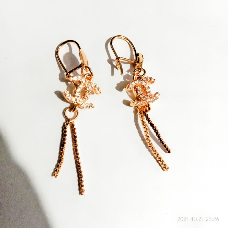 Anting wanita chanel Giwang  Anak Perhiasan anak perempuan xuping