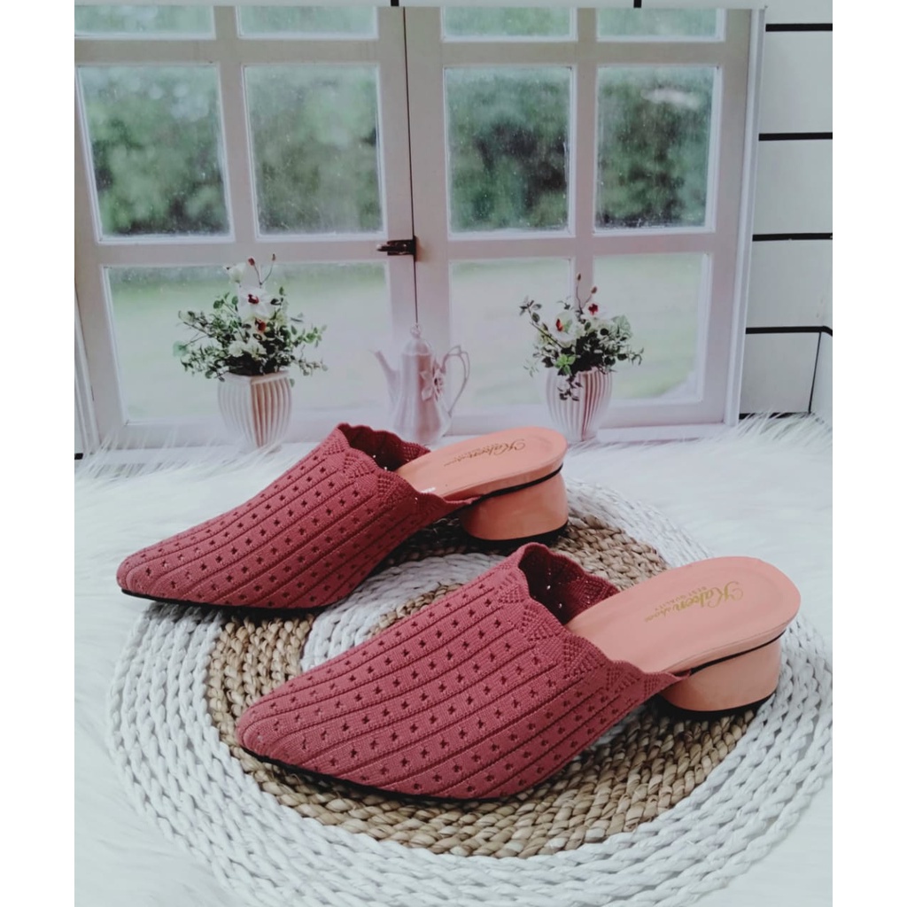 SANDAL RAJUT  BUSTONG YD26/SANDAL HAK TINGGI/SANDAL  WANITA/SANDAL PESTA