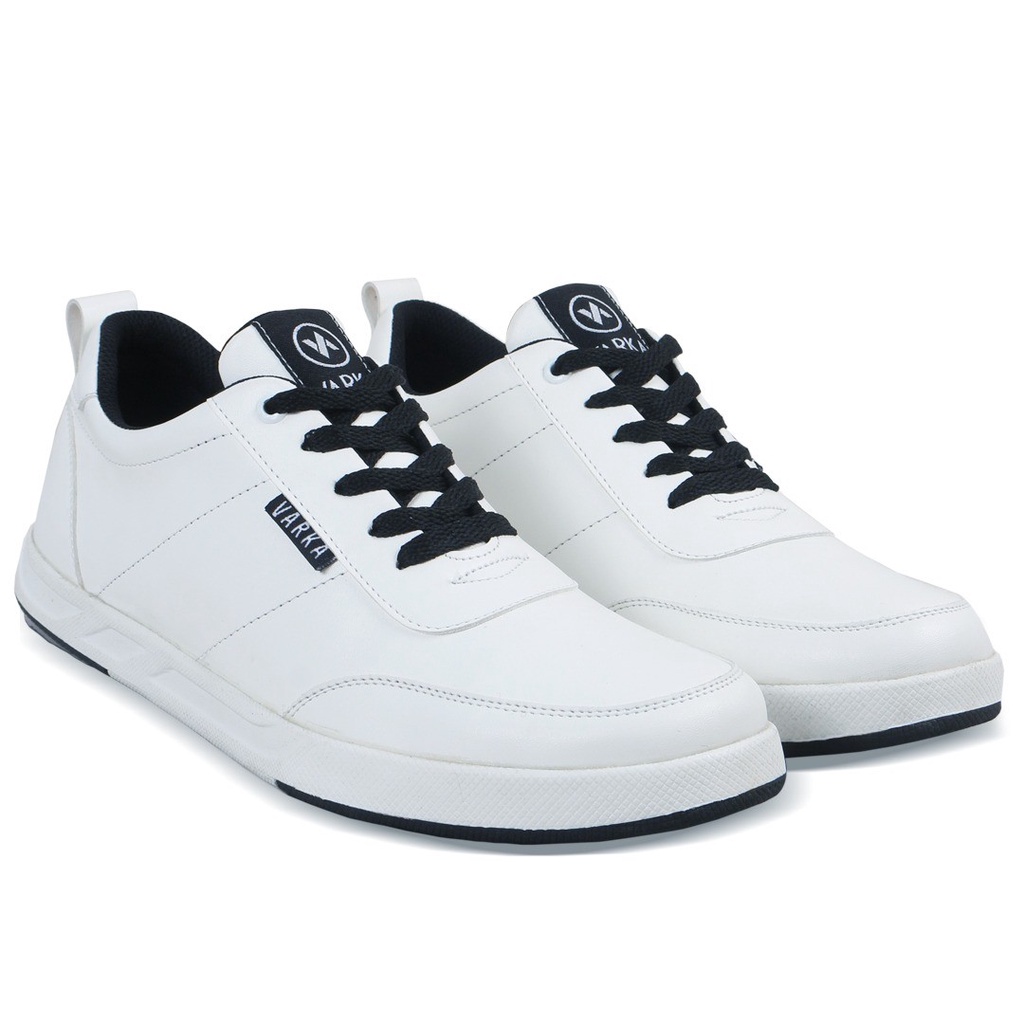 Sepatu Sneakers Pria Terbaru V 4038 Brand Varka Sepatu Kets Kuliah Kerja Hangout Murah Berkualitas Warna Putih