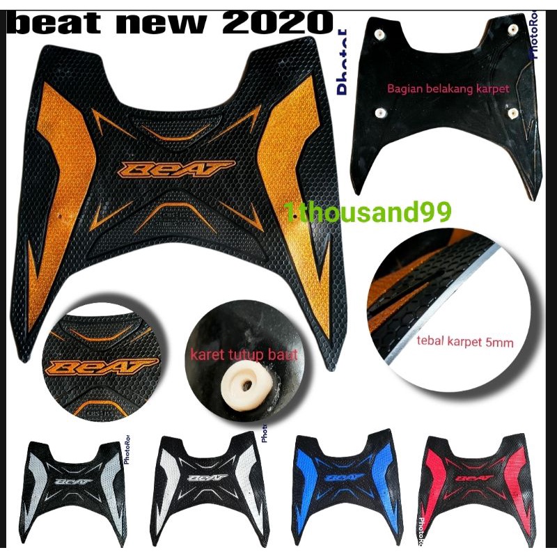 KARPET MOTOR Atau PIJAKAN ALAS KAKI MOTOR BEAT NEW 2020 2021 2022