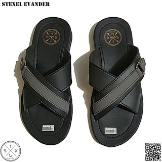 STEXEL EVANDER Sandal  Casual Variasi  List Ring Kulit 