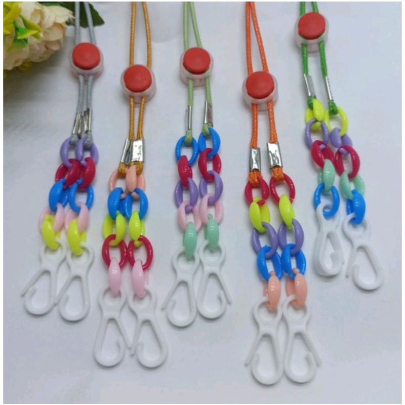 Kalung MaskerTali Masker Anak Karakter Lucu | Strap Masker Tali Korea Rantai Plastik Oval |Lanyard M