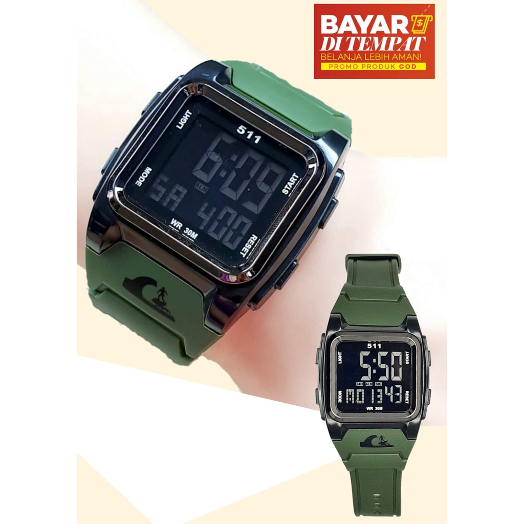 JAM TANGAN DIGITAL SPORTY SQUARE TALI RUBBER BEST SELLER