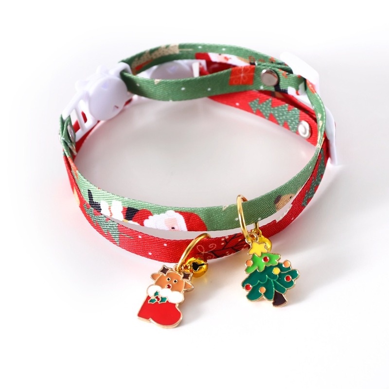 ★〓YUFeiPet〓★ Pet Puppy Cat Tie Christmas Tree Santa Claus Adjustable Dog Accessories Small Dog Medium Holiday Necklace