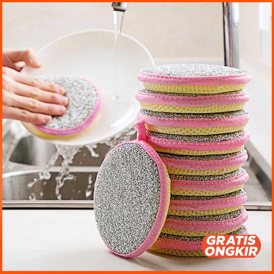 Spons Cuci Piring Double Sides Cleaning Sponge 3PCS XY-0186