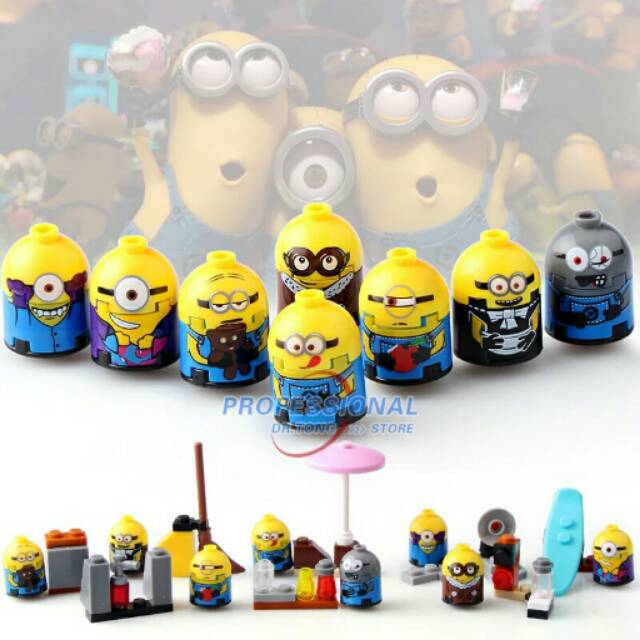 Lego minifigure minions xinh x0141