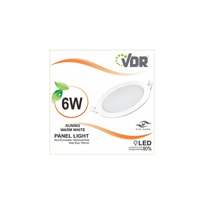 VDR LED Panel Light 6 Watt V-206-1PL Putih V-206-1PLW Kuning