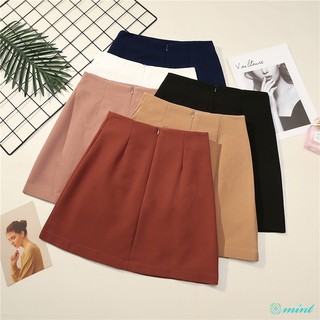  Rok  Pendek Model  High Waist A Line  Asimetris Versi Korea 