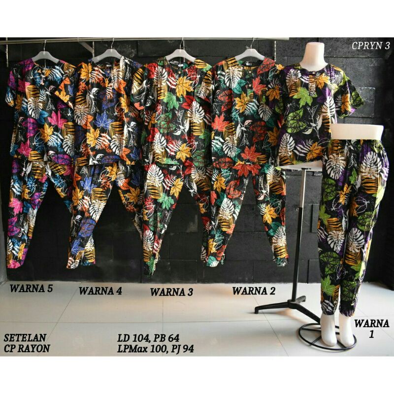 setelan kulot rayon/batik pekalongan