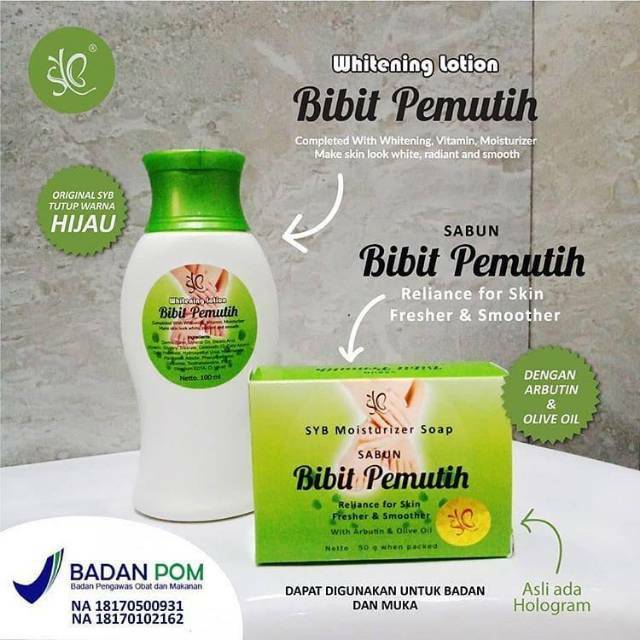 PAKET PEMUTIH LOTION BIBIT SYB BPOM + SABUN BIBIT SYB BPOM