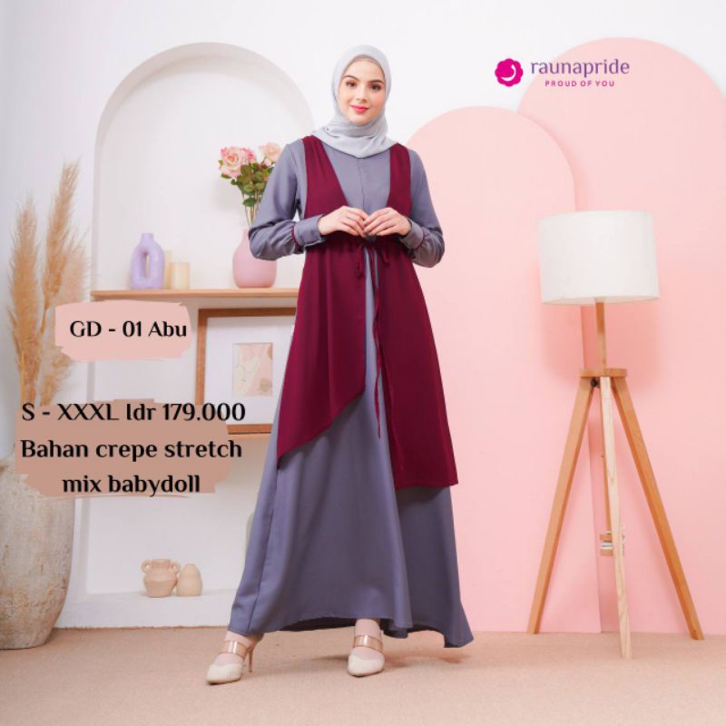 GD 01 SALEM | GAMIS DEWASA BY RAUNA TERBARU 2022 | GAMIS BRANDED TERMURAH