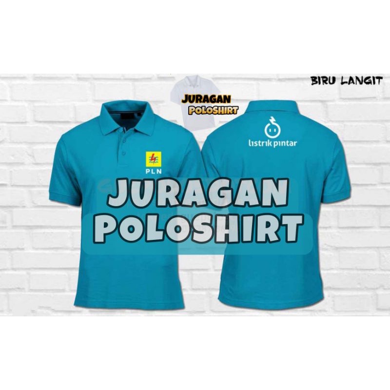 Poloshirt Listrik Pintar LOGO DEPAN PLN - Polo listrik pintar PLN BUMN - Kaos Listrik Pintar PLN