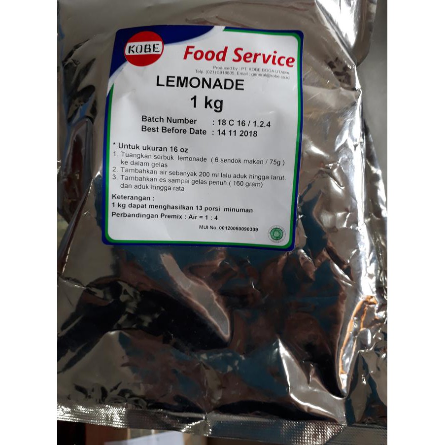 

Harga Special Powder Drink Lemonade Kobe 1Kg