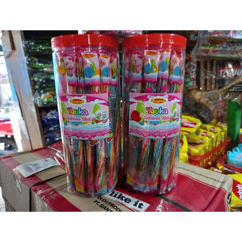

permen youka rainbow stik isi 30