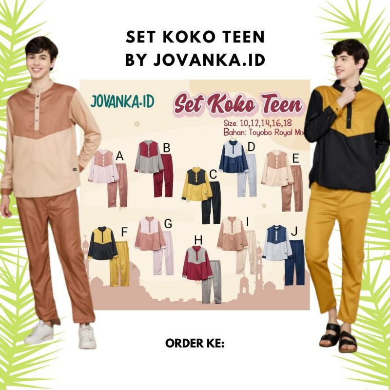 SET KOKO TEEN BY JOVANKA.ID