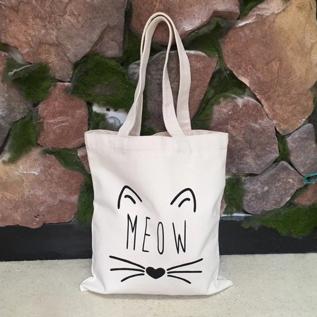 MEOW - Tas Tote Bag Wanita | Shopee 