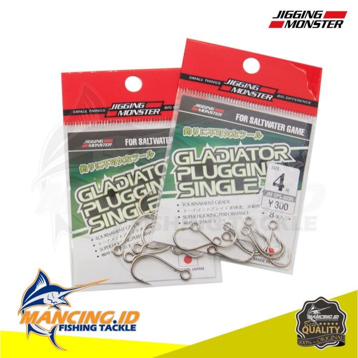 Jigging Monster Gladiator Pluggin Hook GPS-003N Kail Pancing Laut
