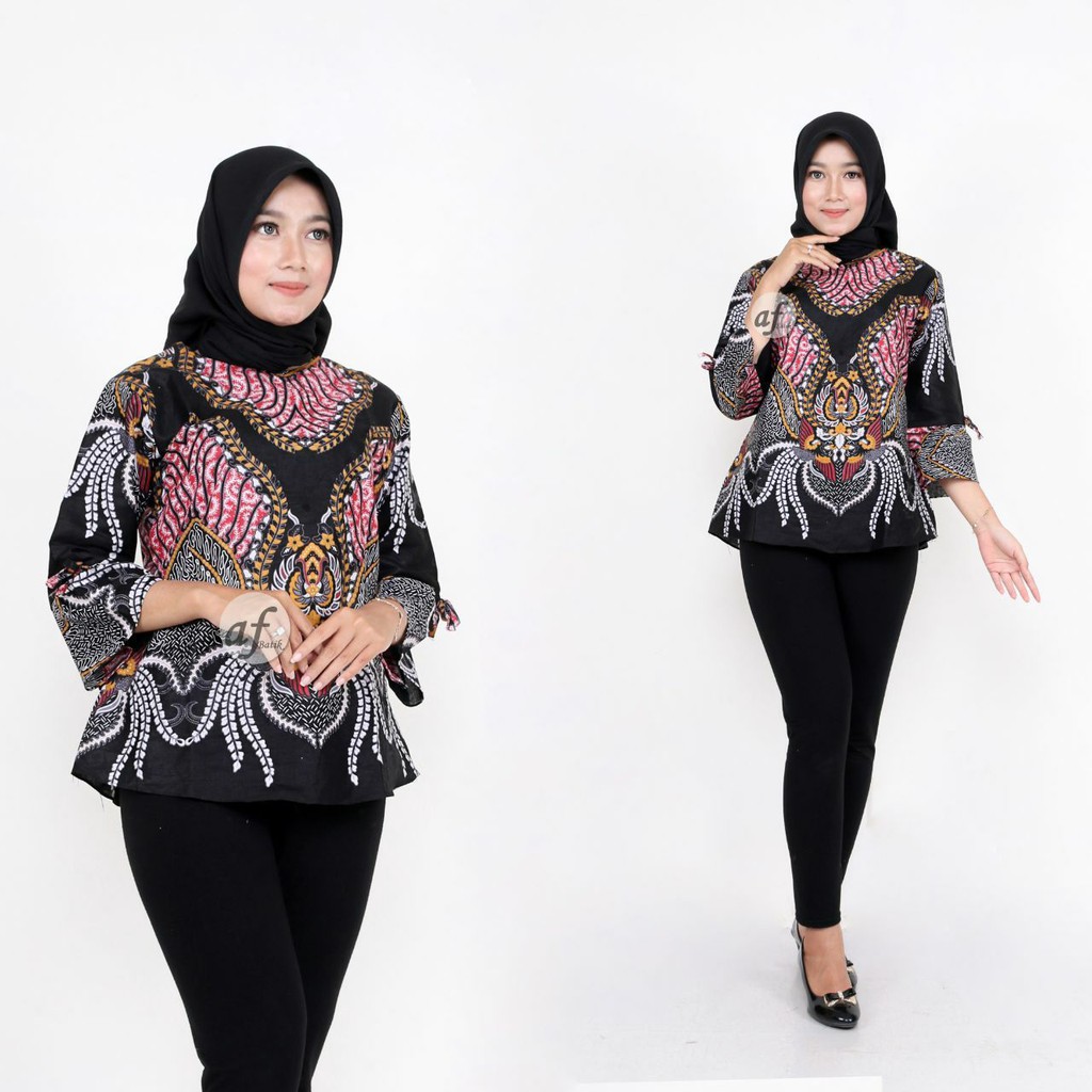 BLOUSE BATIK MOTIF MADU MERAH BOS-BATIK2984