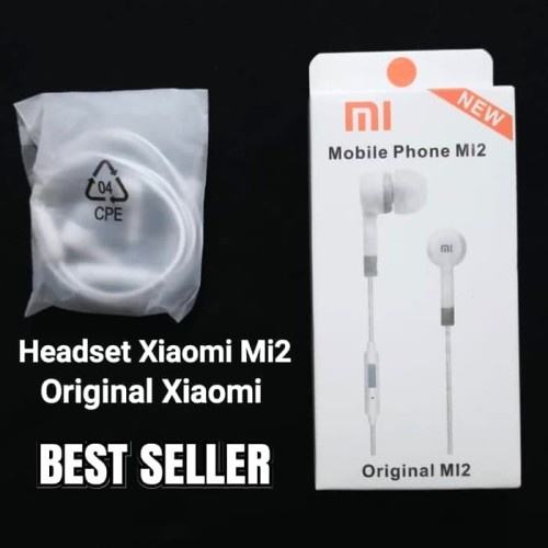 Headset Handsfree Xiaomi Mi2 Original + Mic / Earphone Universal Bisa Telepone