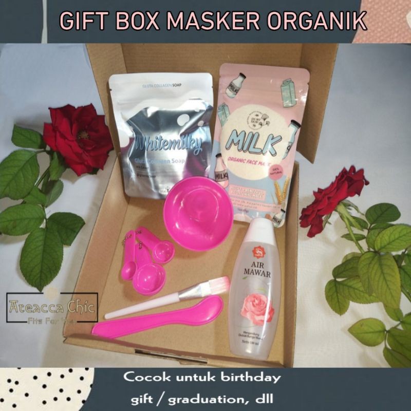 

Hampers box/gift box graduation,birthday masker organik