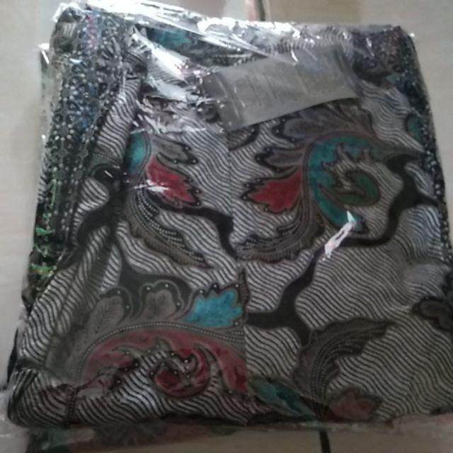 Gamis Peplum Lawasan Daun Batik Modern Wanita Muslimah Elegan