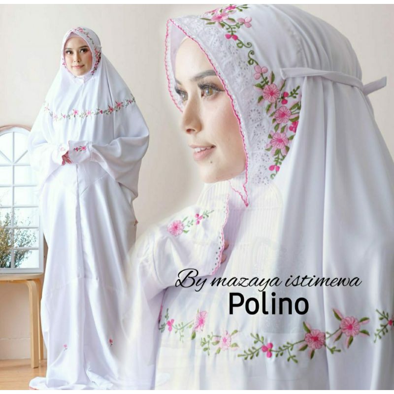 MUKENA TERUSAN POLINO BORDIR MAZAYA SIMPEL