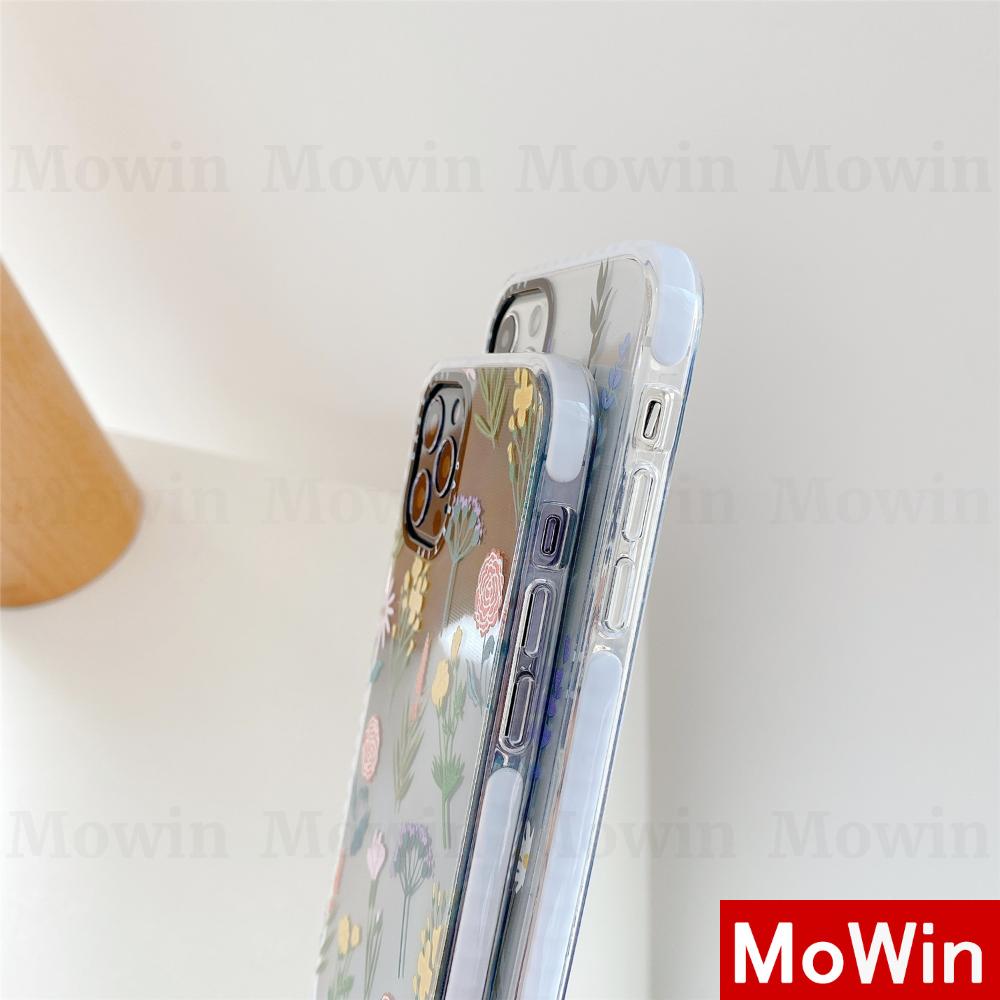 Mowin Soft Case Tpu Transparan Shockproof Motif Bunga Untuk Iphone 12 Pro Max 12 Max Xr Mini 7 7plus 8plus 11 Pro Se2020 Xs