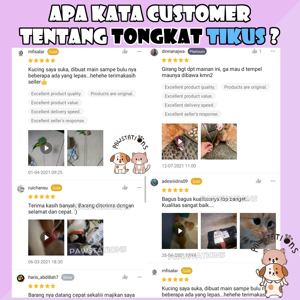 Tongkat Tikus Bulu Mainan Anak Kucing Tongkat Berdiri Cat Teaser Toy