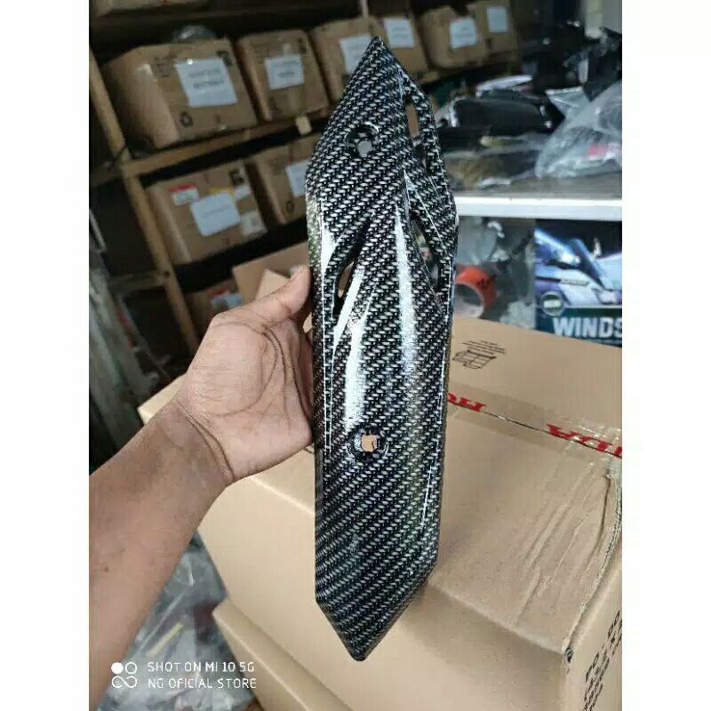 Cover tutup kipas + knalpot karbon asli Honda Beat Deluxe 2020 dan Genio