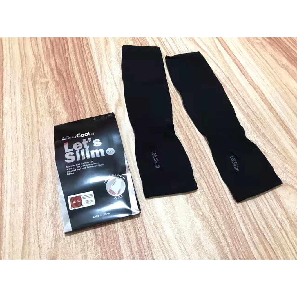 LETS SLIM Manset Tangan Korea / Pelindung Lengan Panjang / Arm sleeve Warna - Hitam