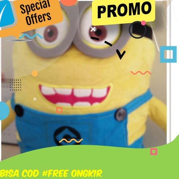 ➥ Boneka Minion Original Jumbo 1 Meter Mainan Anak Kecil Minions Ori Besar Beranak Wisuda Figure Mur
