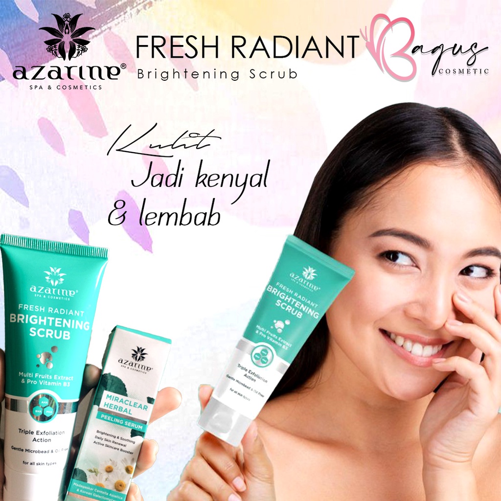 ⭐BAGUS⭐ AZARINE FRESH RADIANT BRIGHTENING SCRUB | Face Scrub / Lulur Wajah 50ml