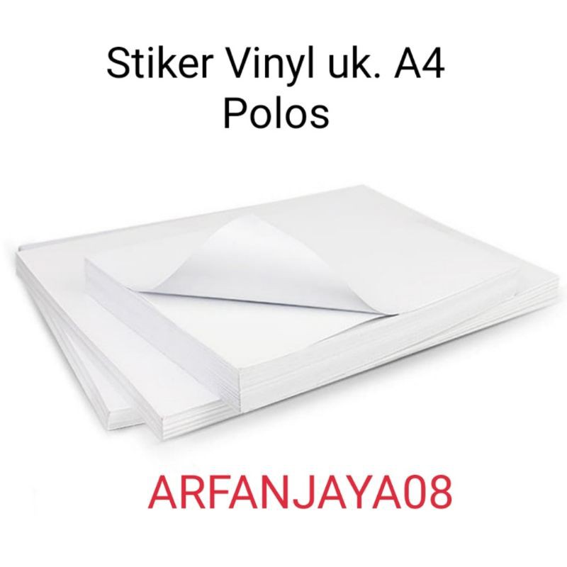 

Bahan STIKER VINYL POLOS GLOSSY UK a4 Folio Murah 20lembar