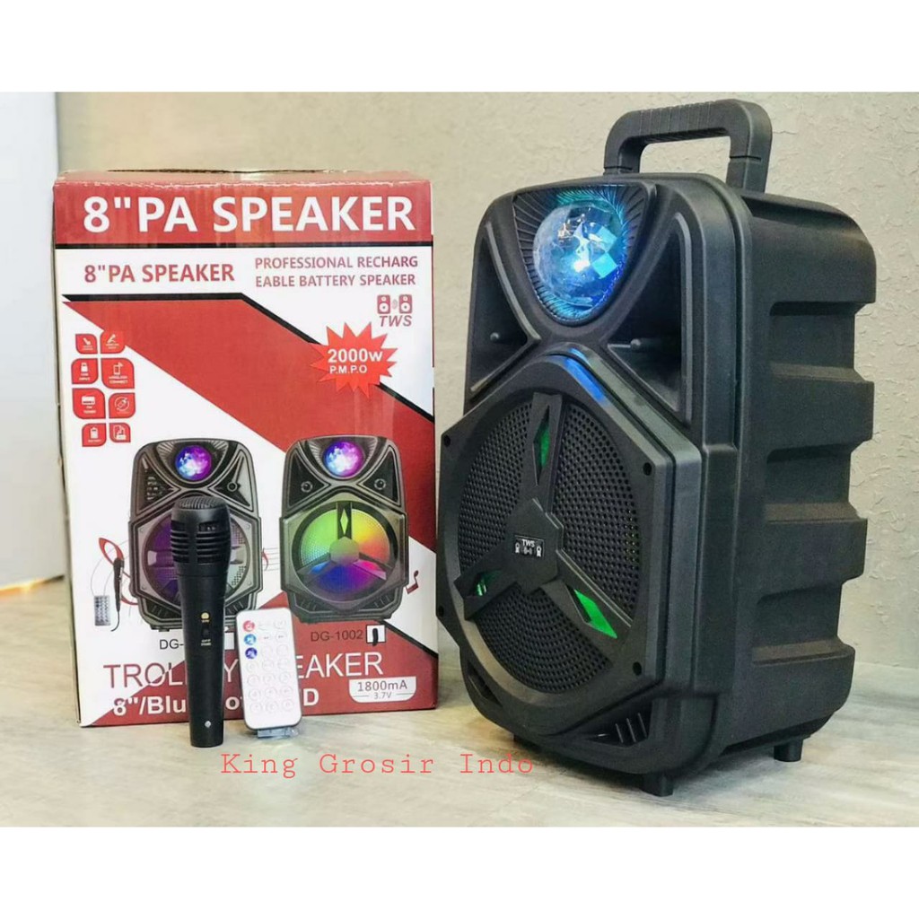 Speaker Bluetooth Tipe DS-1002 Jumbo ( Remote Kontrol , Plus Mic )