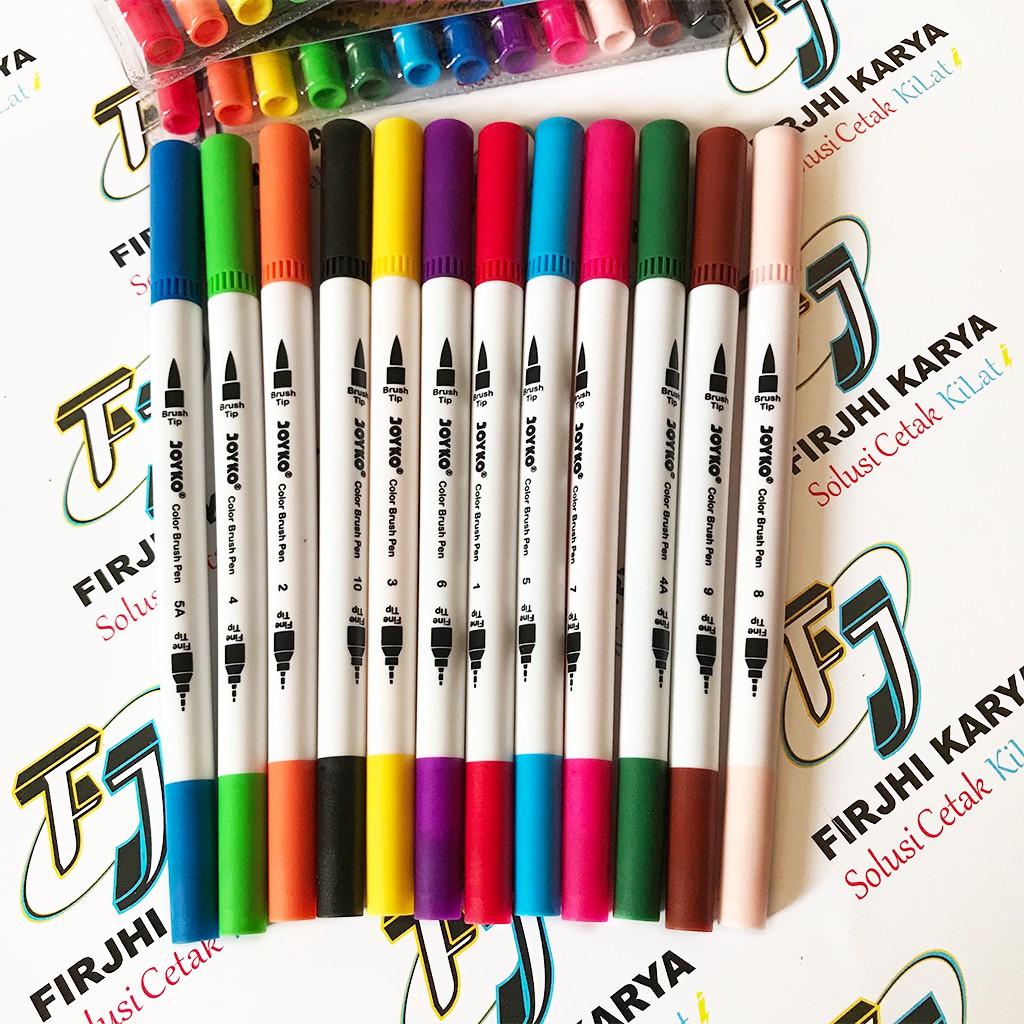 

PRODUK- BRUSH PEN SET 12 WARNA WARNI - JOYKO 1 PACK .