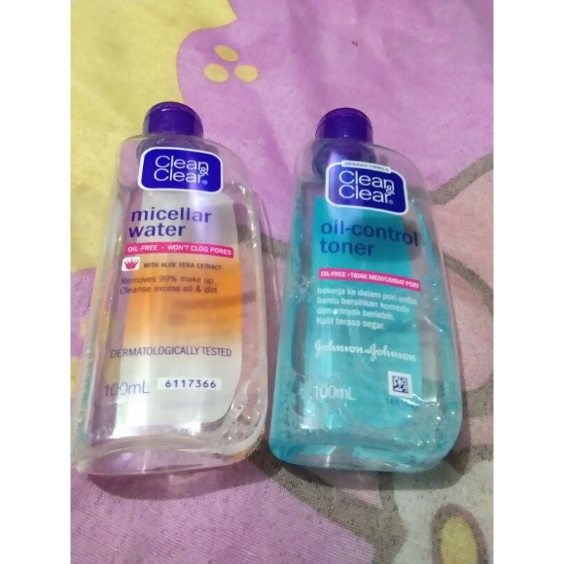 Clean and Clear oil-control toner dan Micellar Water