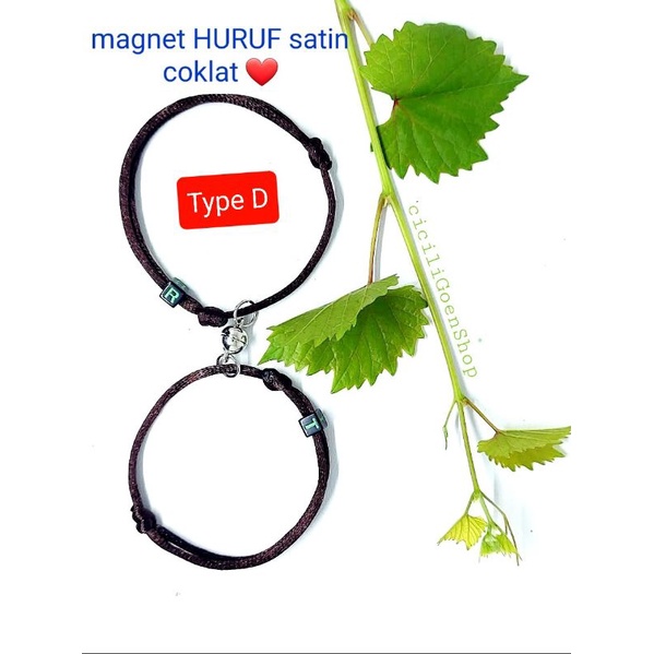 GELANG MAGNET SET VARIASI COUPLE Inisial murah viral ajustable rope custom initial free 1 huruf