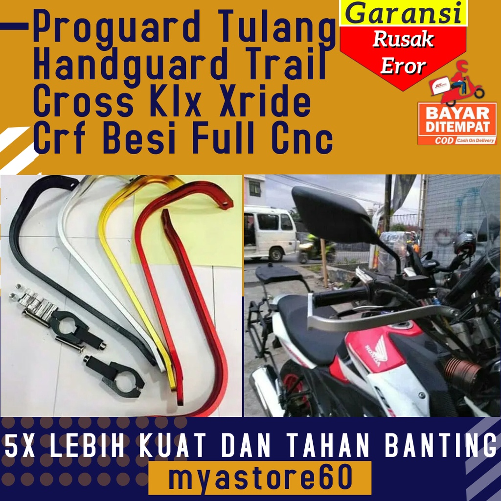 Proguard Pro Guard Tulang Handguard Hand Guard Trail Cross Klx Xride Crf Besi Full Cnc