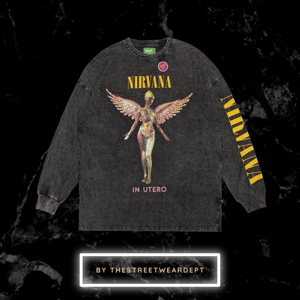 sweater crewneck outerwear nirvana vintage washed