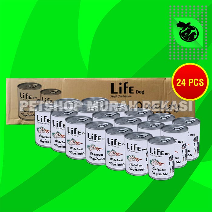 Life Dog Makanan Basah Anjing Wet Food Kaleng Dus Isi 24 PCS 375 GR