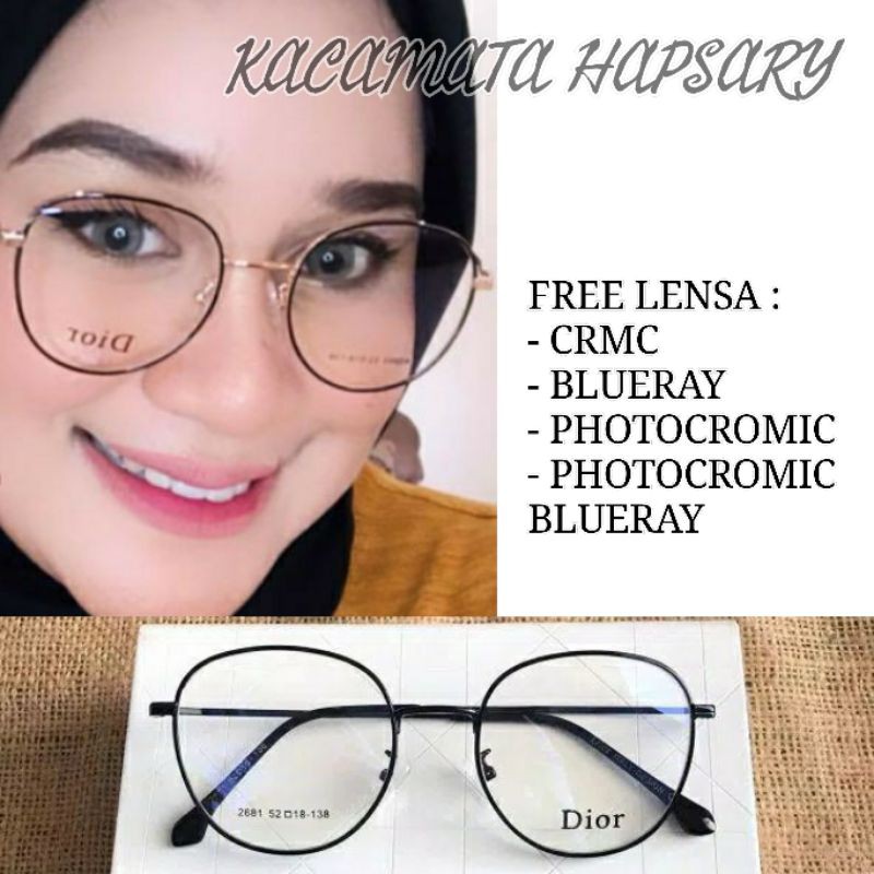 FRAME KACAMATA MINUS ANTI RADIASI | KACAMATA WANITA 6281 ( PAKET LENSA PHOTOCROMIC / BLUERAY )