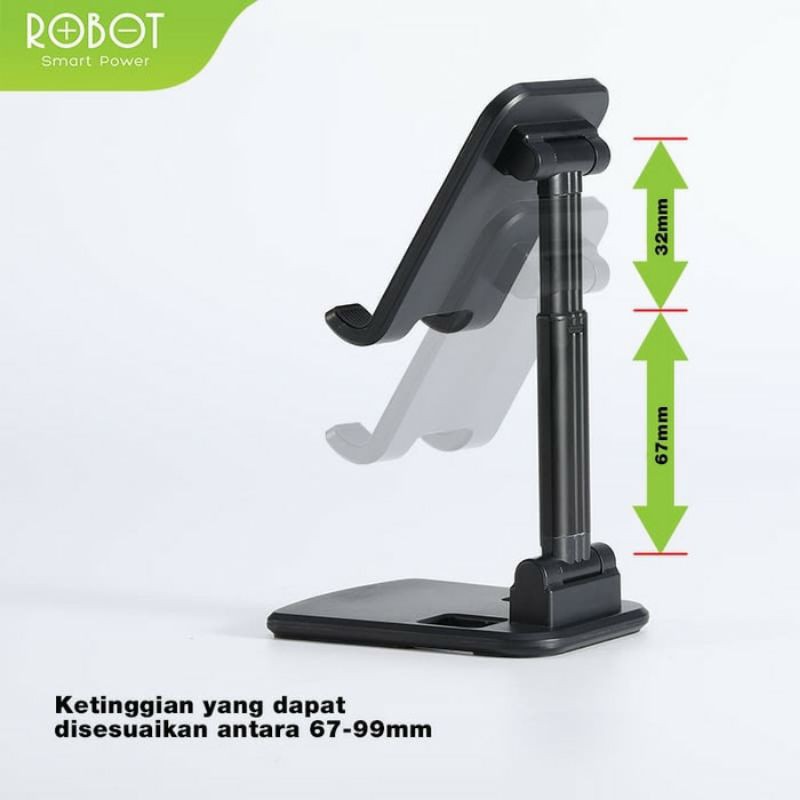 ROBOT Tempat HP Lipat Full Phone Holder Dudukan Stand Penyangga Handphone di Meja