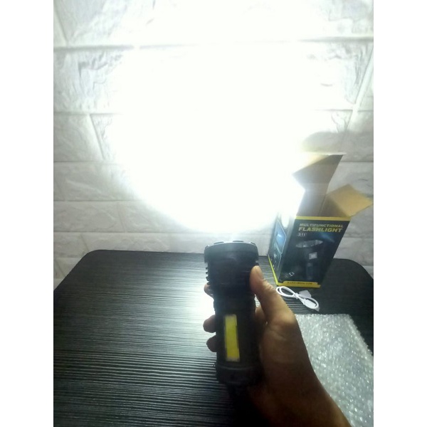 Senter LED Cas Super Terang Jarak Jauh Original