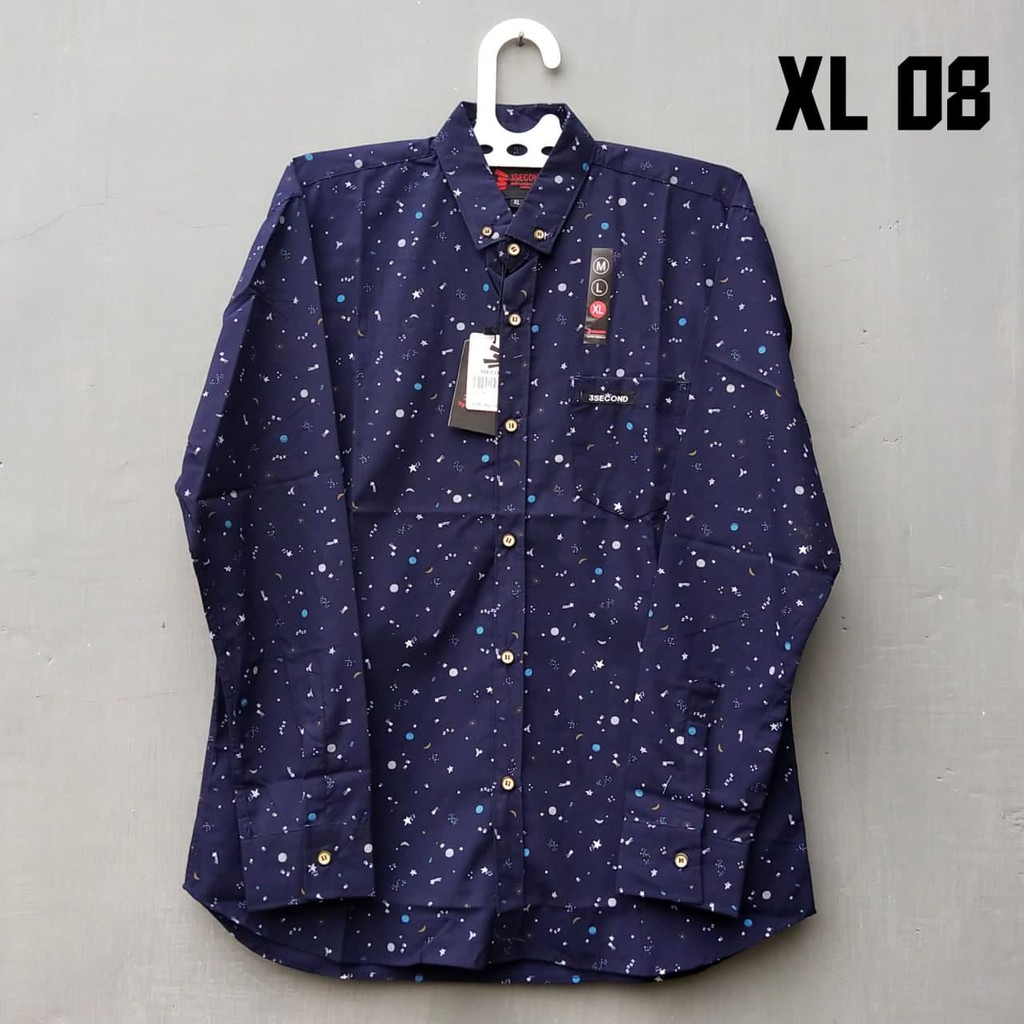 Kemeja pria panjang distro XL / hem bapak panjang / pria polos panjang / lengan panjang pria